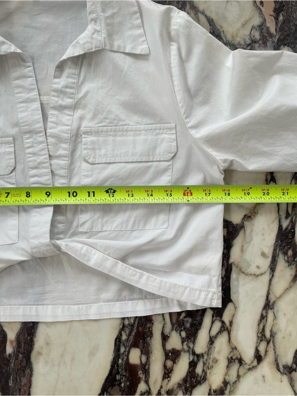 Commense White Cropped Knot-Front Button Down Shirt - Picture 7 of 8